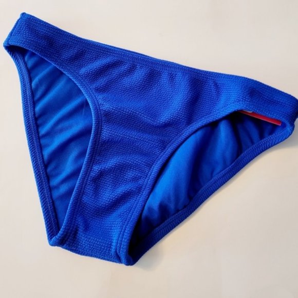 Xhilaration Cheeky Ribbed Bikini Bottom Blue M - Picture 3 of 5